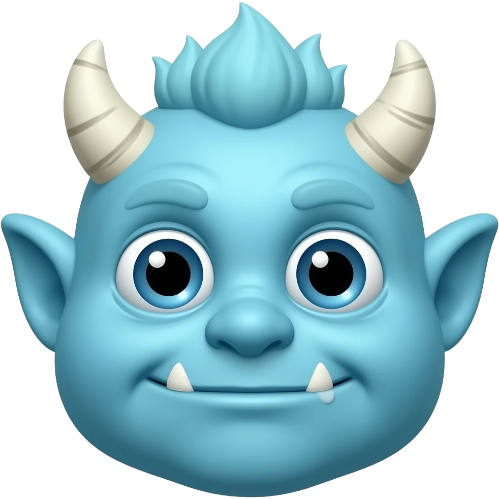 Blue troll face emoji