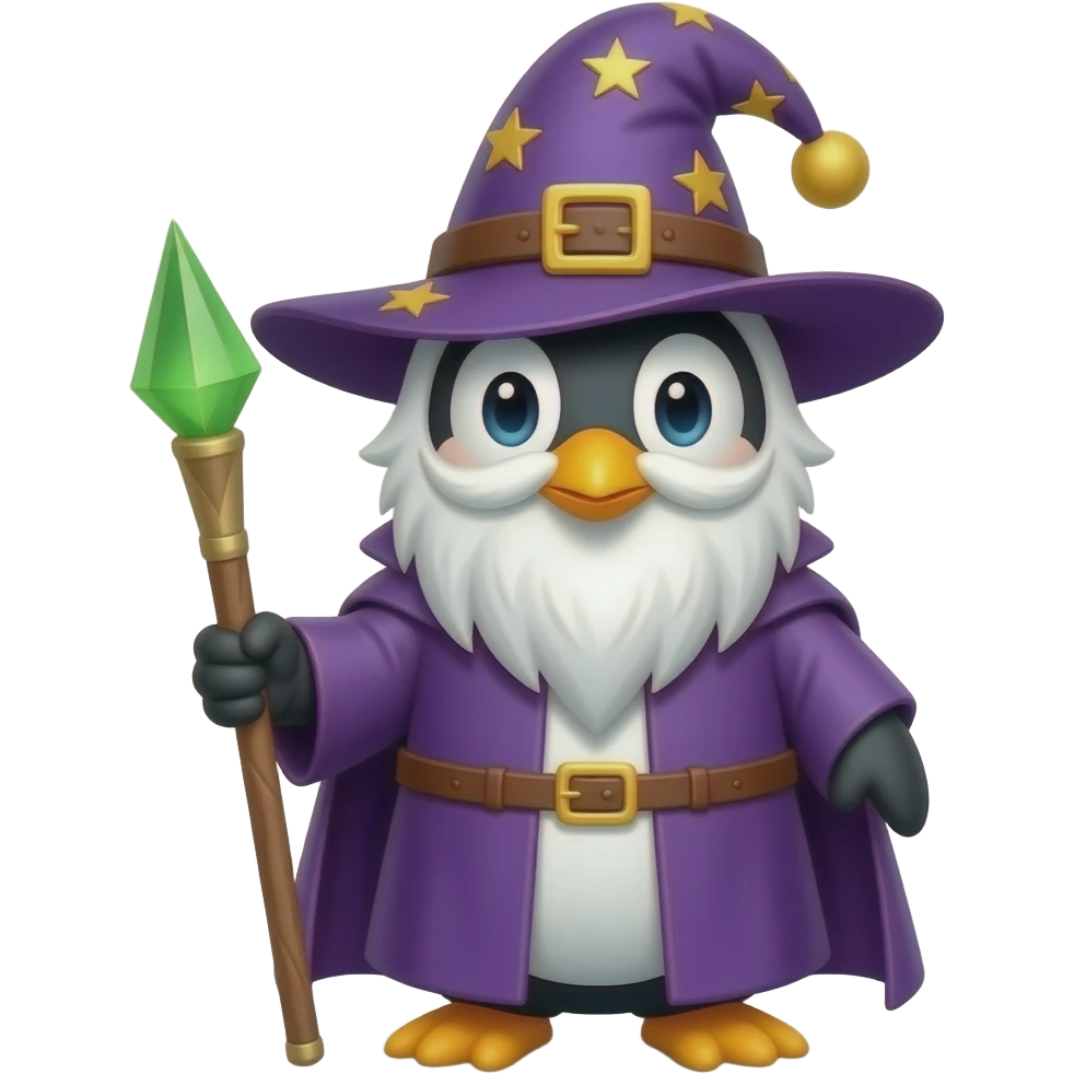 Penguin Wizard emoji