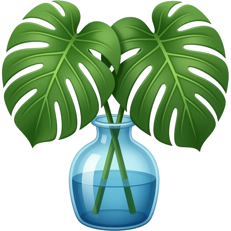 vaso Monstera azul emoji