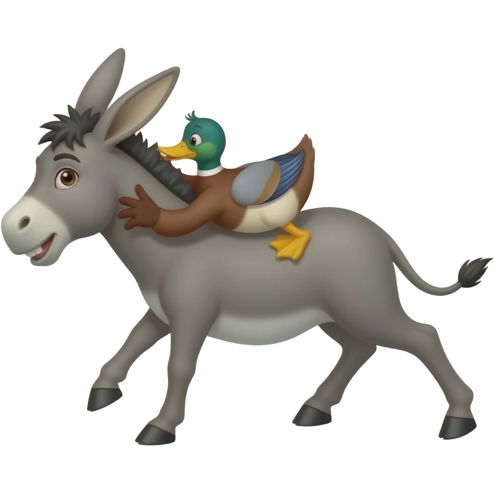 بطة  يضرب  حمار  ح emoji