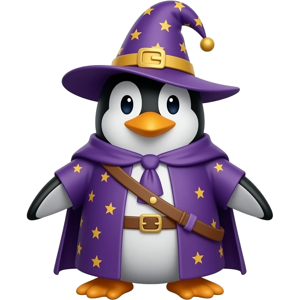 Penguin Wizard emoji