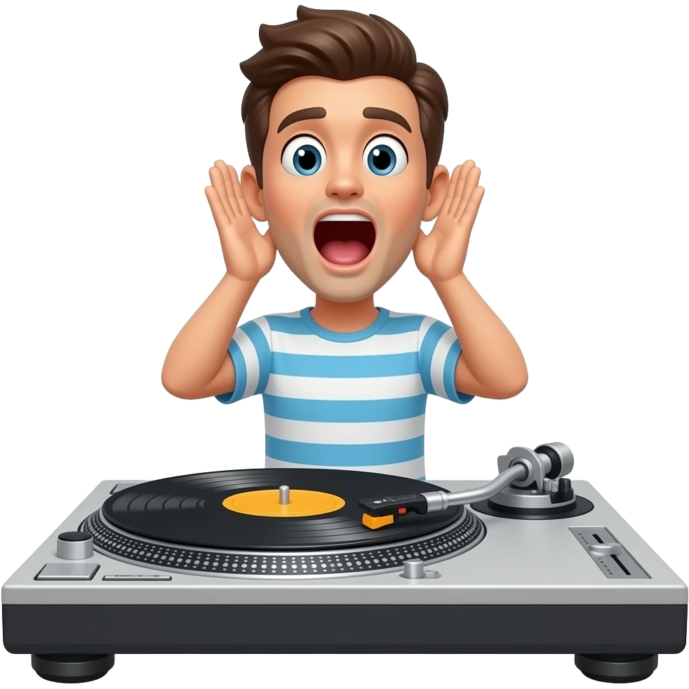 Errruh-errruh on turntable emoji