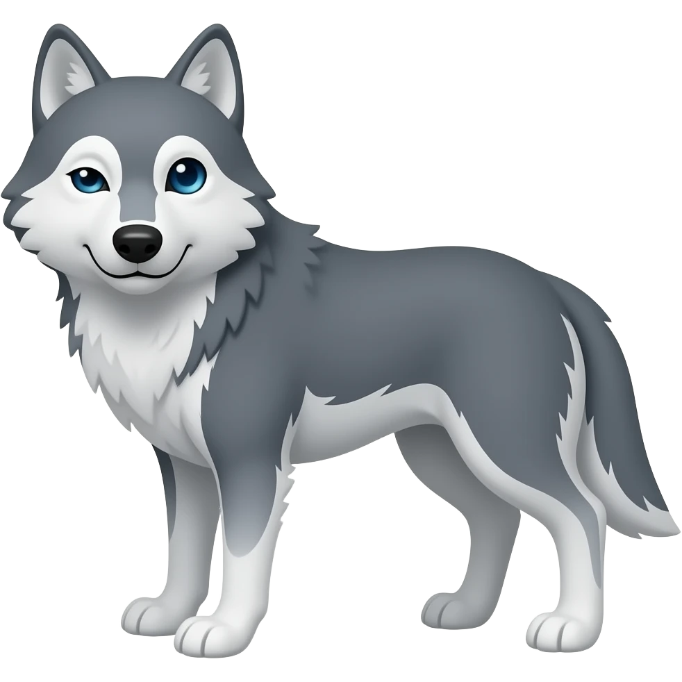 Wolf with one single eye emoji