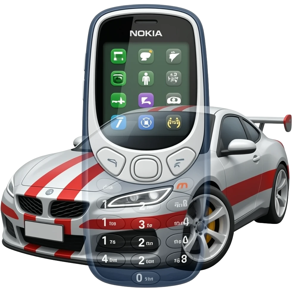 car themed nokia emoji