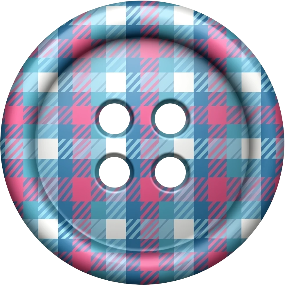 Plaid four holed button emoji