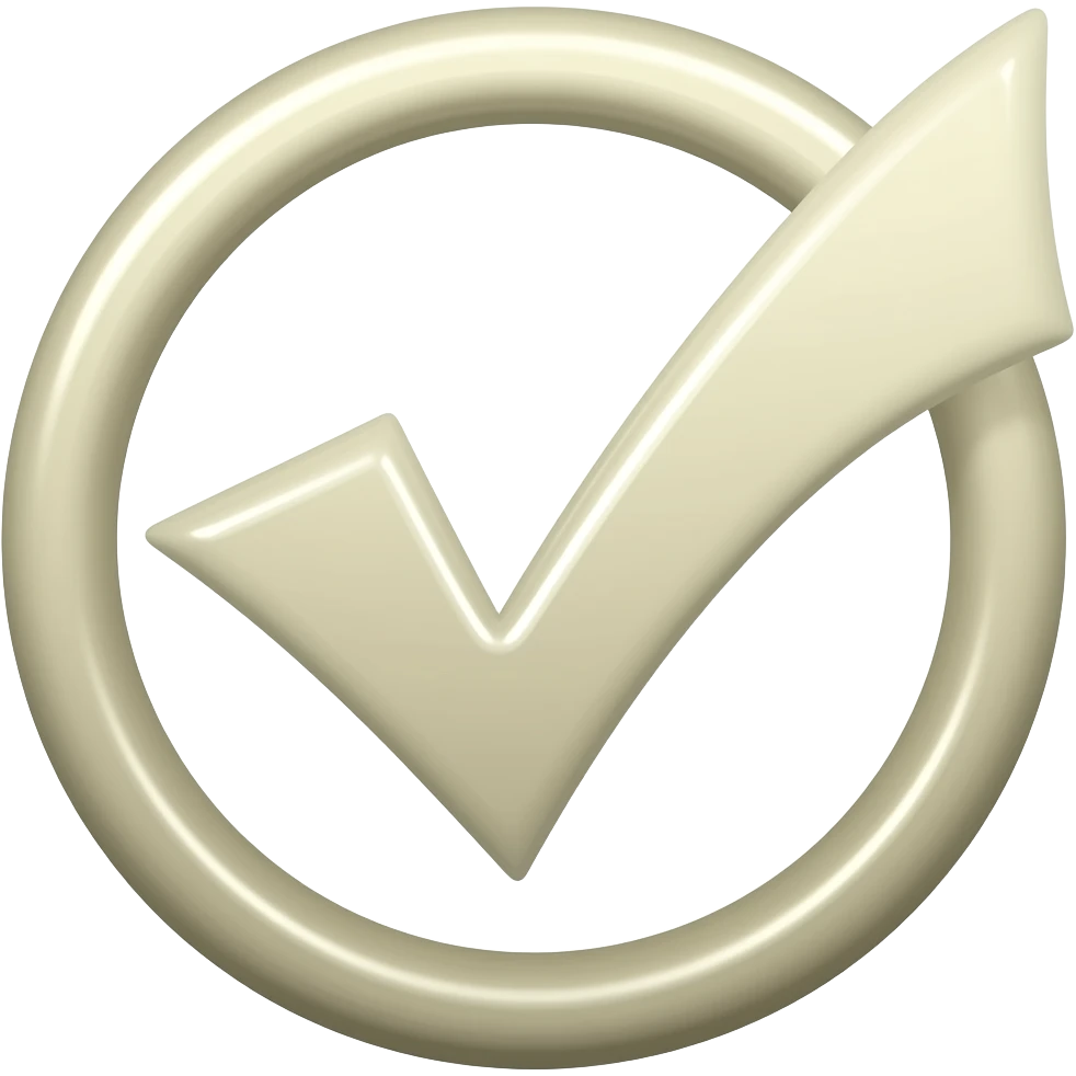 BEIGE CHECKMARK emoji