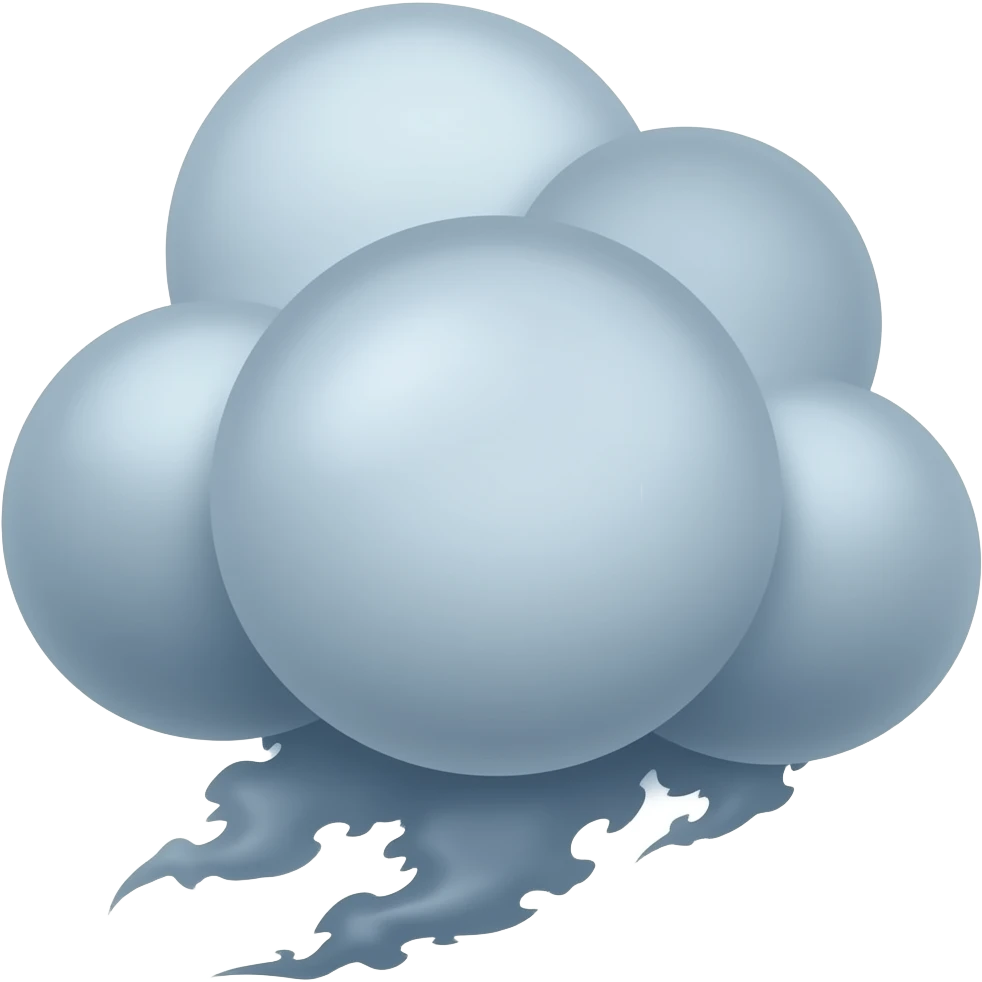 Flying nimbus emoji