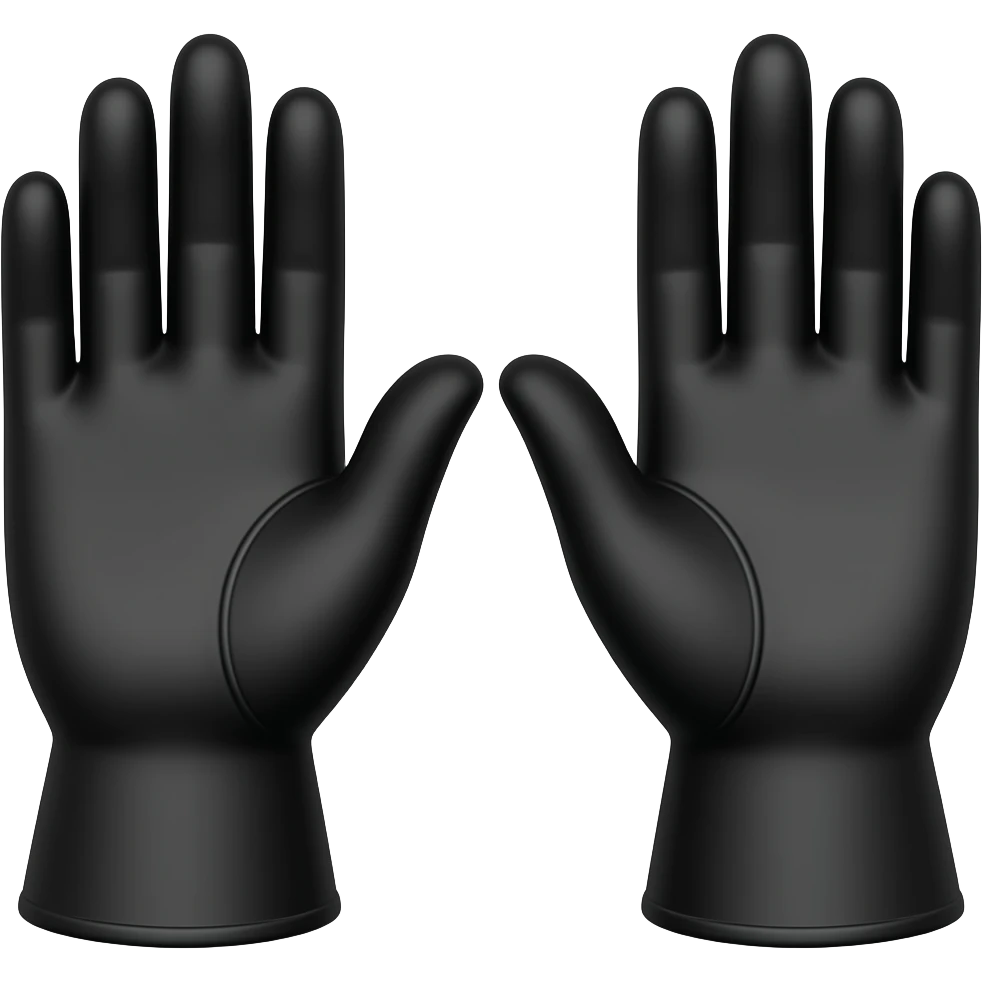 black golves emoji