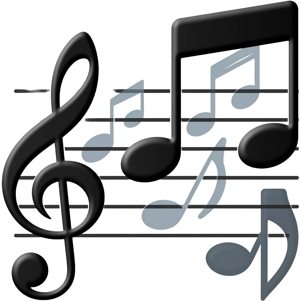 Rhythm multiple music notes emoji