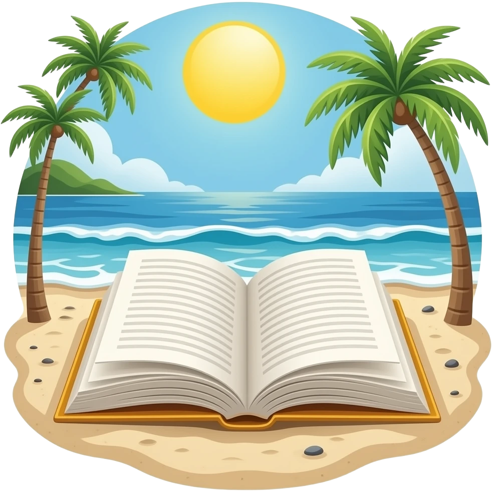Beach book emoji