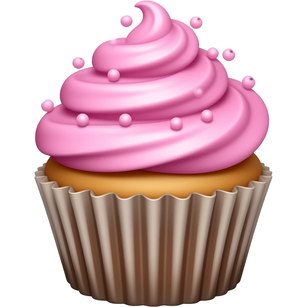 Cupcake with pink icing emoji