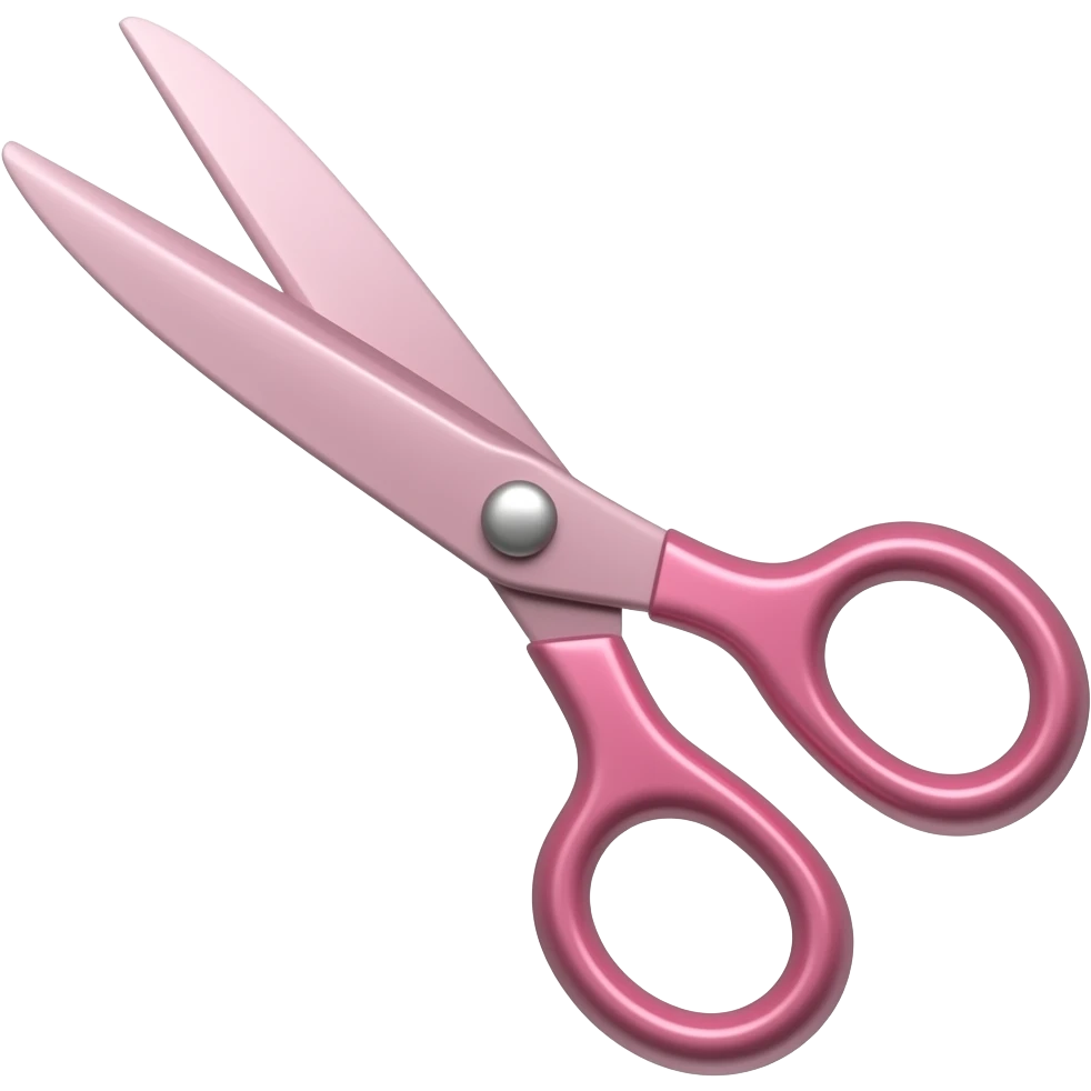 Scissors light pink emoji