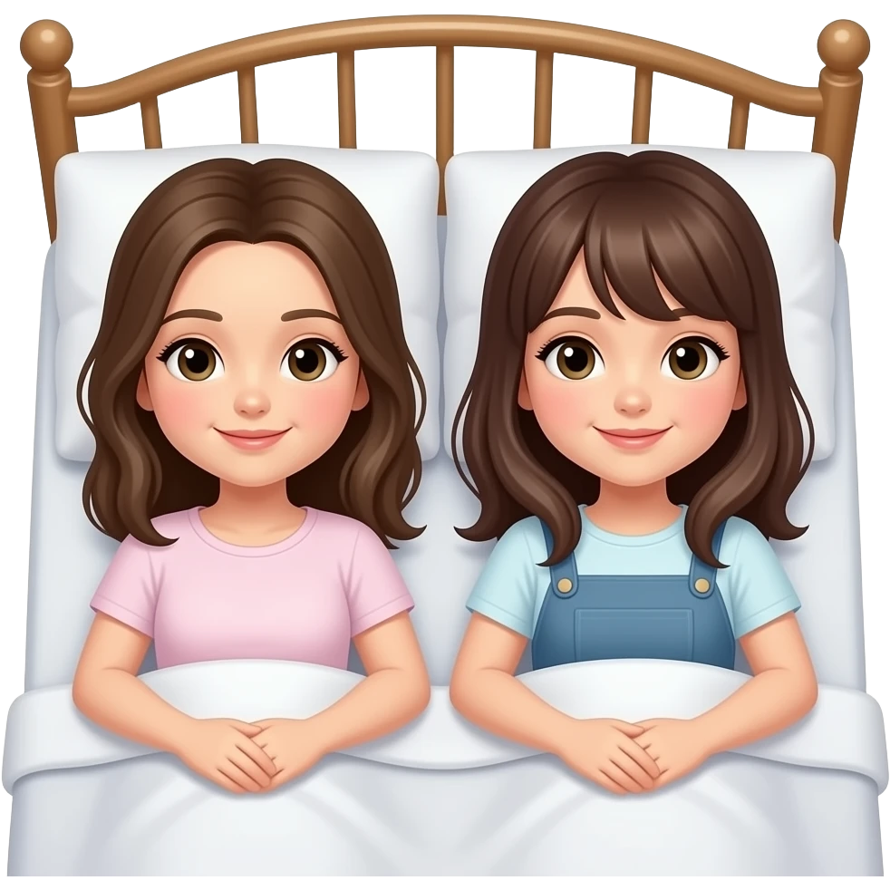 2 girls in bed emoji