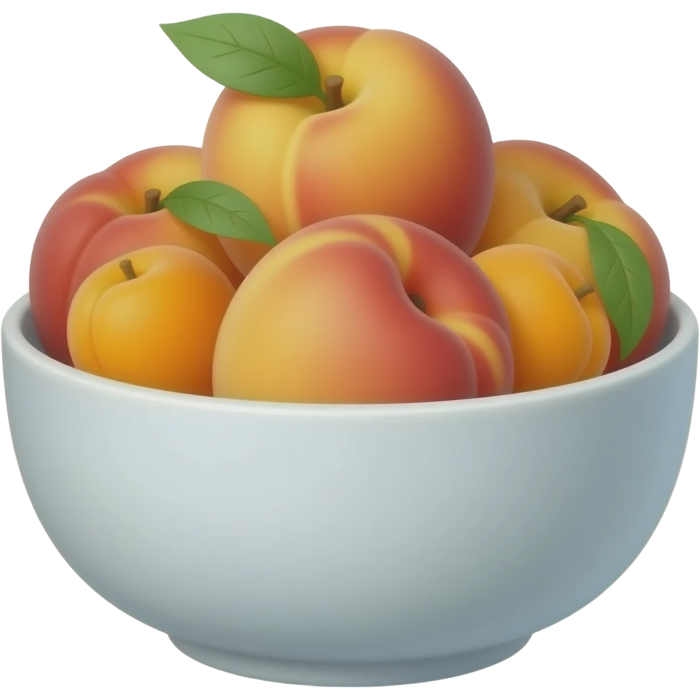 86. Peach Apricot Bowl emoji