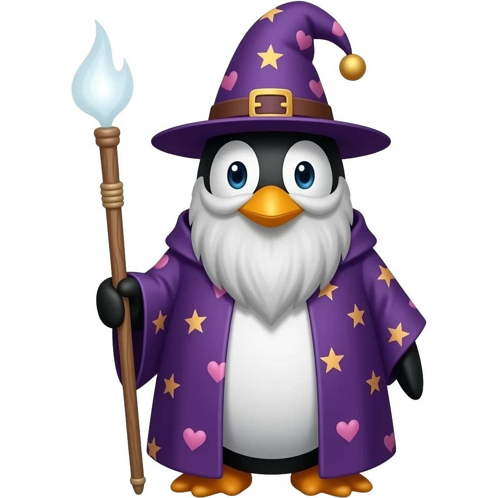 Penguin Wizard emoji