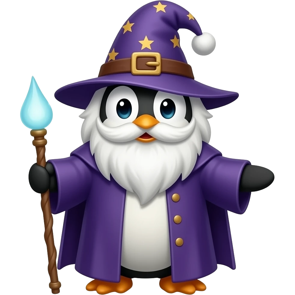 Penguin Wizard emoji