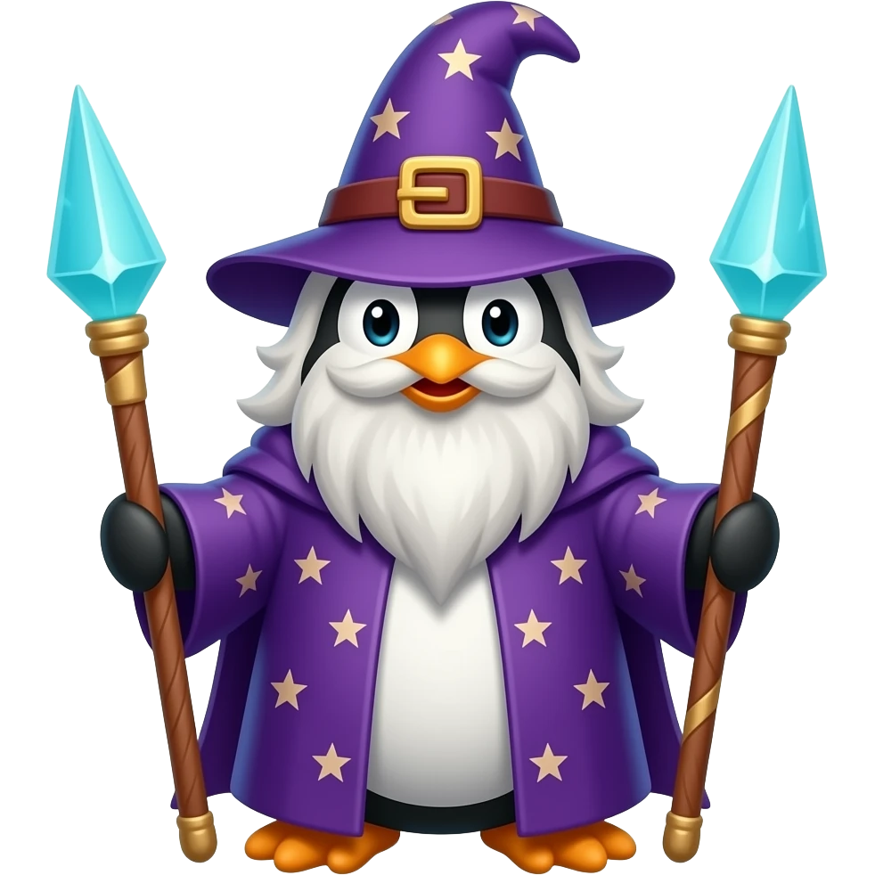 Penguin Wizard emoji