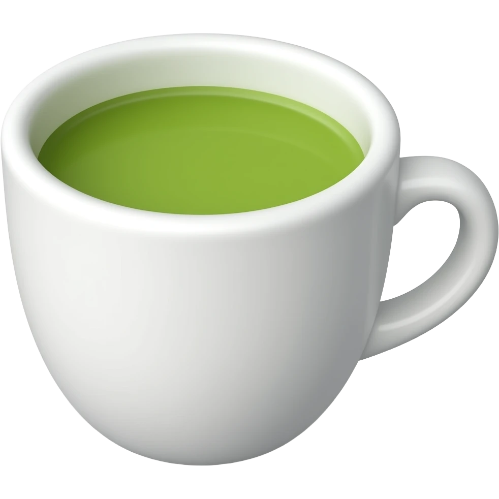 matcha in a small coffee cup emoji