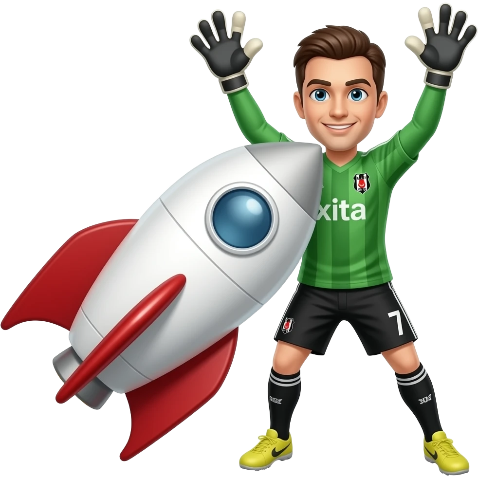 Kaleciye rovaşeta çeken bir beşiktaşlı adam emoji