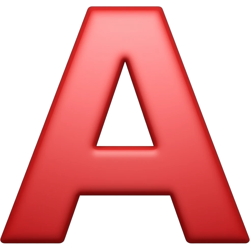 Red А emoji