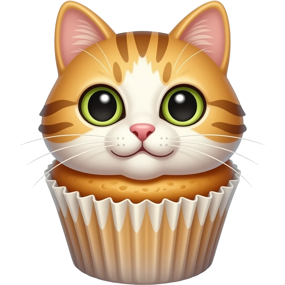 Cupcake made by a cat emoji