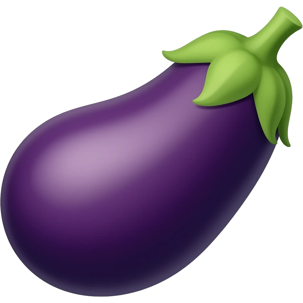 different color eggplant emoji