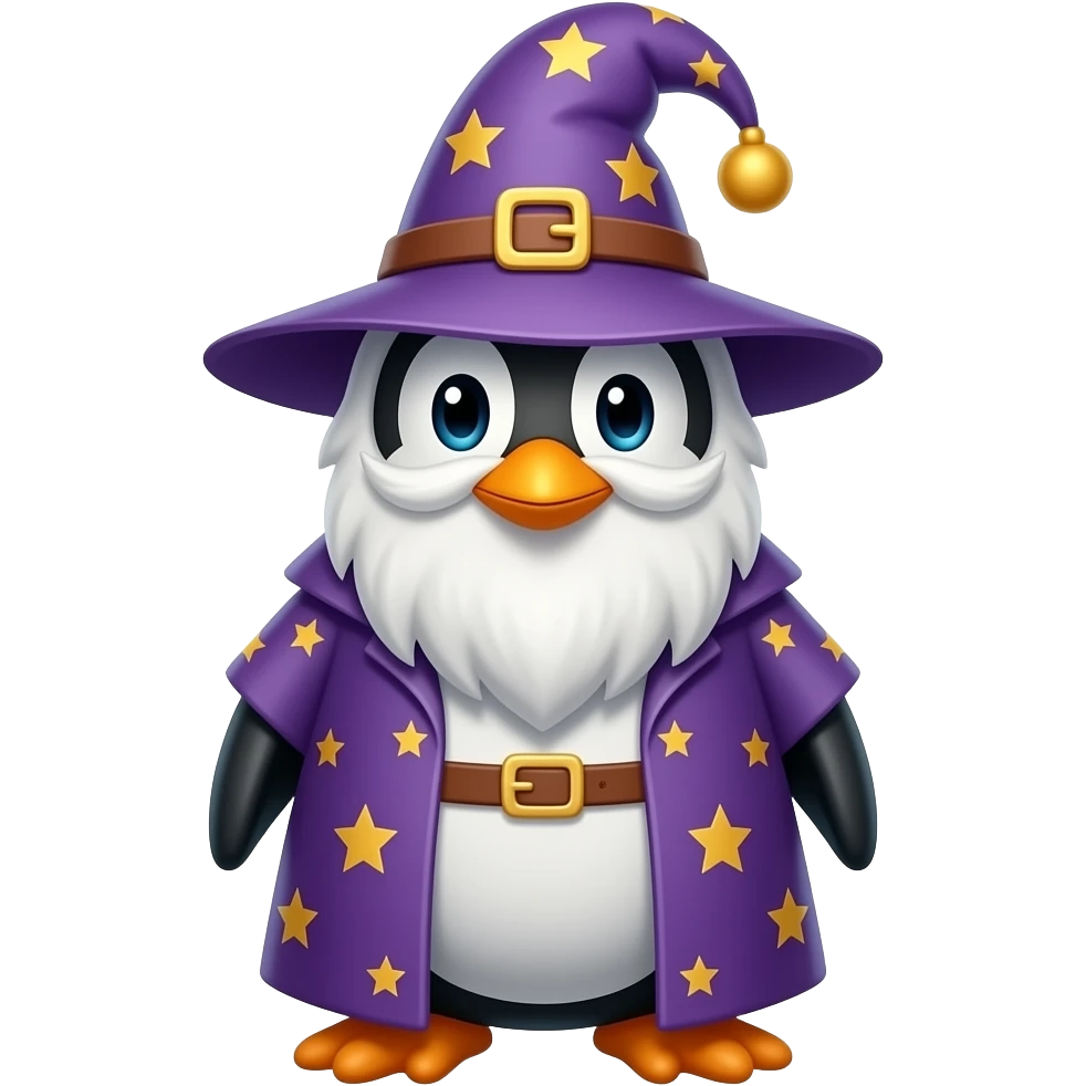 Penguin Wizard emoji