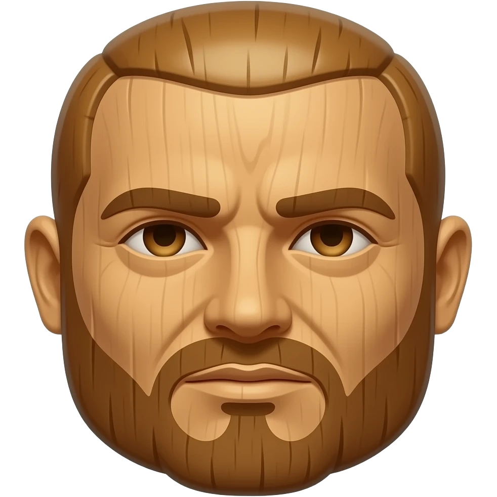 Madera con cara emoji