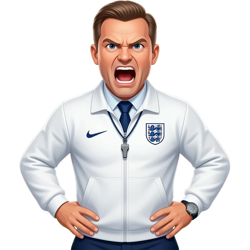 Coach Crusher     Angry football coach screaming motivational insults. biritsh foot style / soccar. emoji