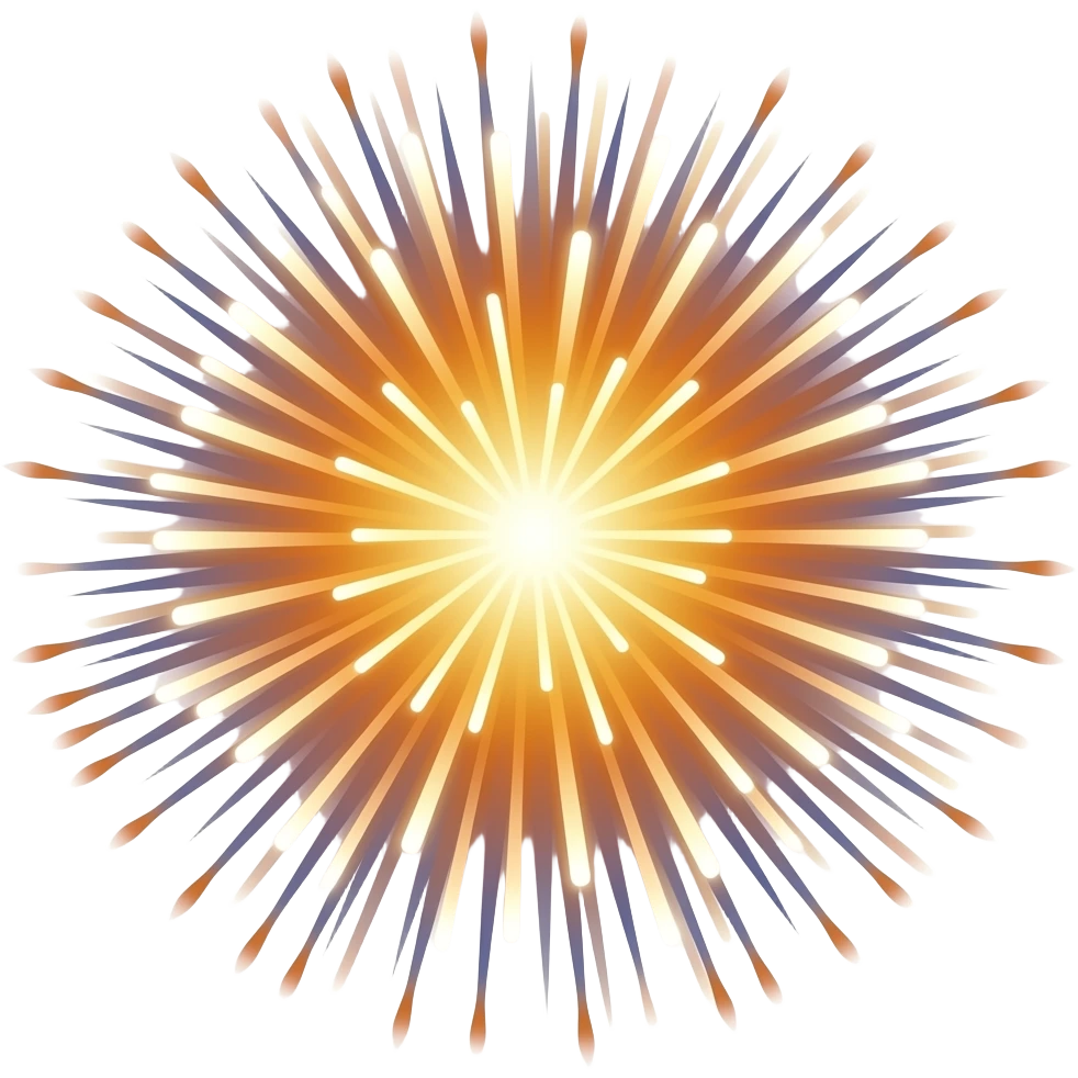 firework burning emoji