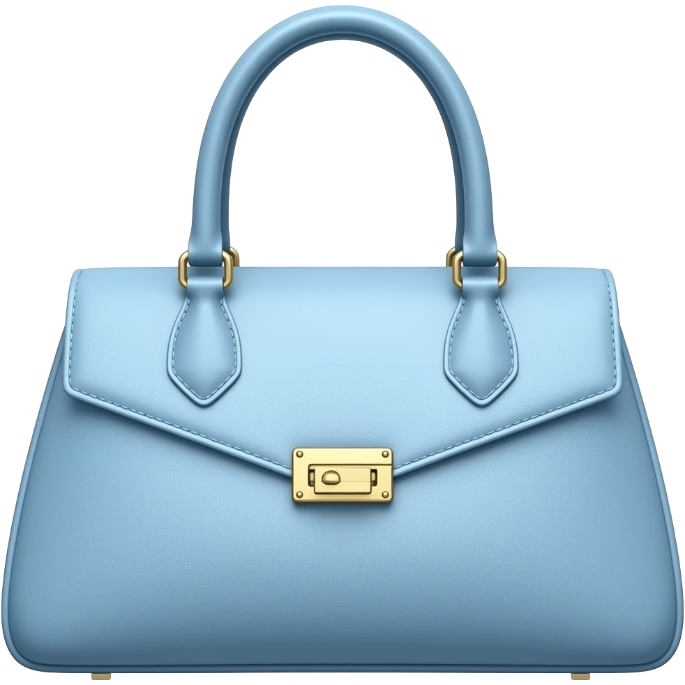 Bolso marca sin agarradera con evillas premiun costoso y colores femeninos de alta costura color celeste emoji