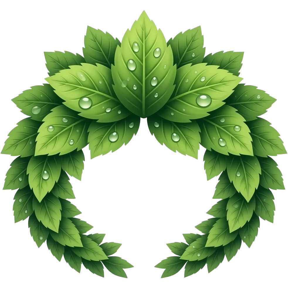 Leaf tiara emoji