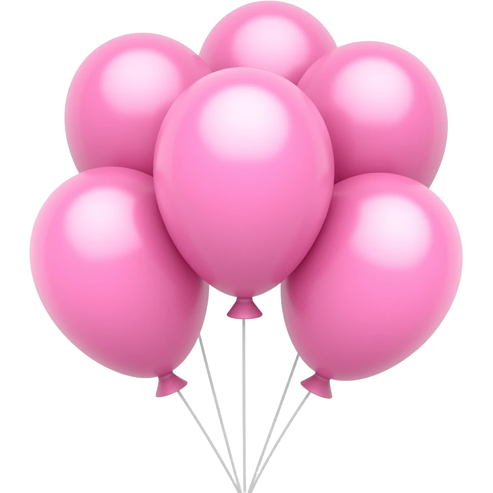 Pink balloons emoji | AI Emoji Generator