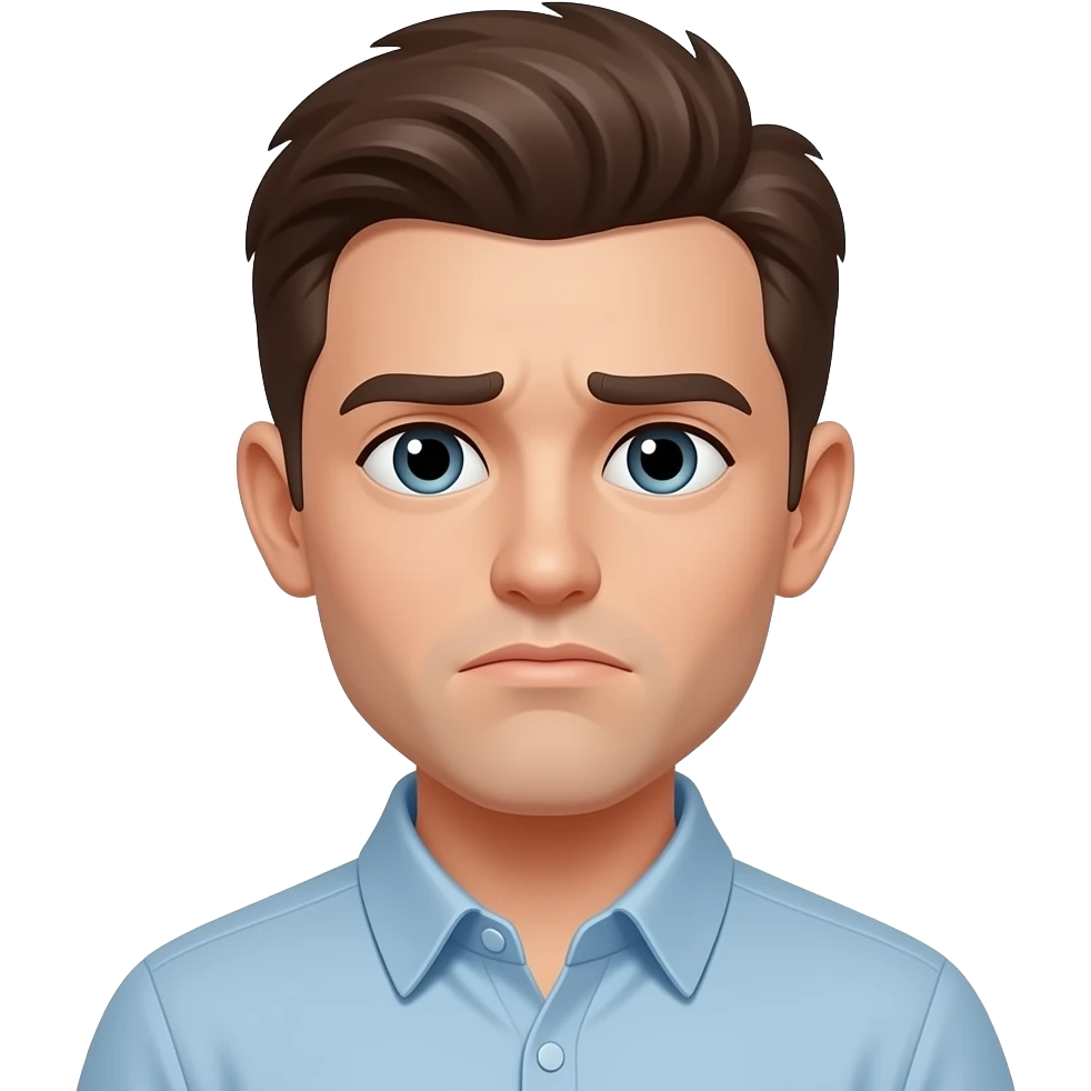 Bored man emoji