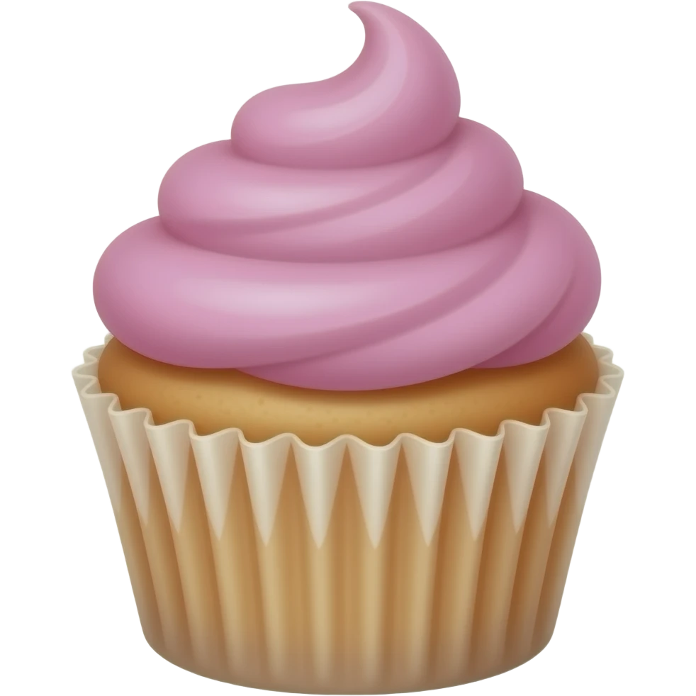 Cupcake with pink icing emoji