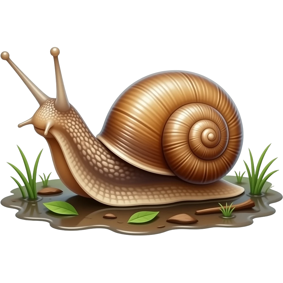 Нарисуй реалистичную улитку emoji