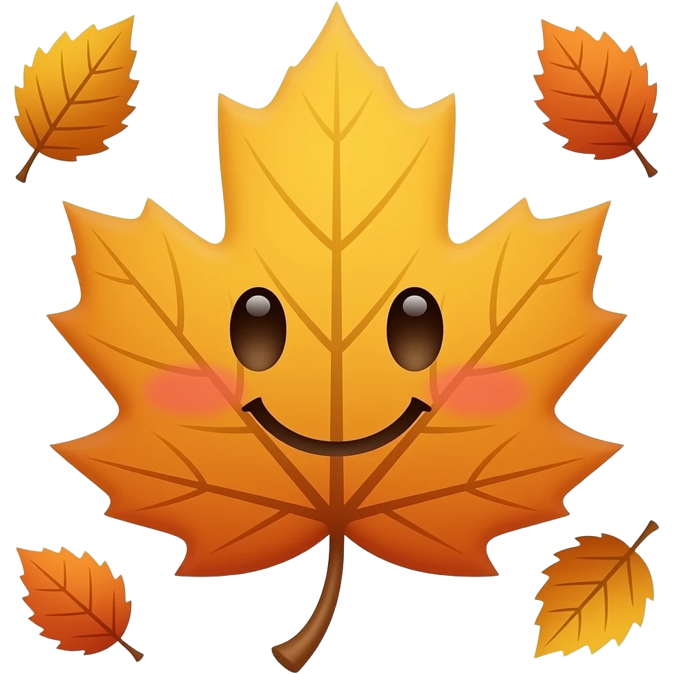 Jesień do przywitania się w stylu emotek emoji