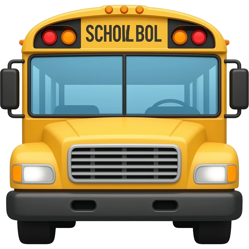School bus emoji
