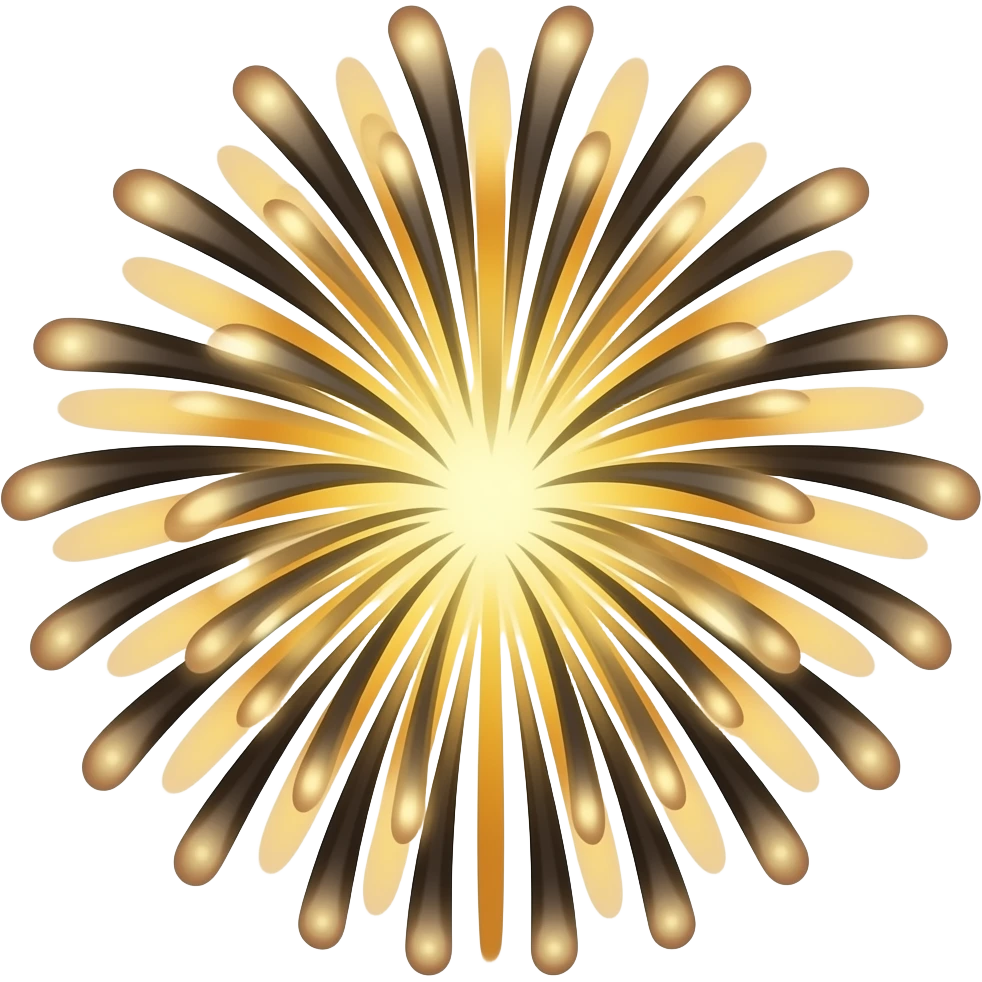 burning firework emoji