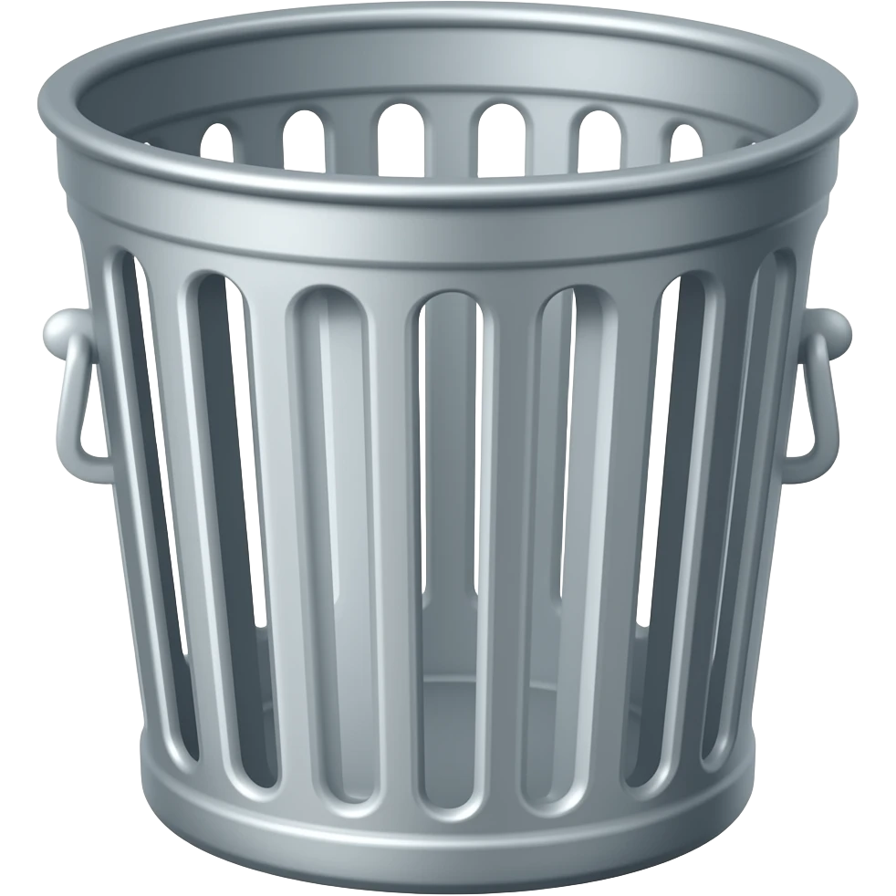 Minecraft pixel art, empty trash can emoji