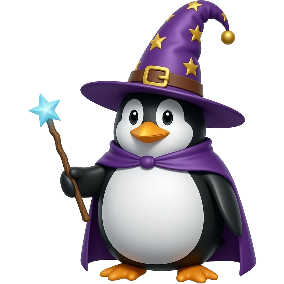 Penguin Wizard emoji