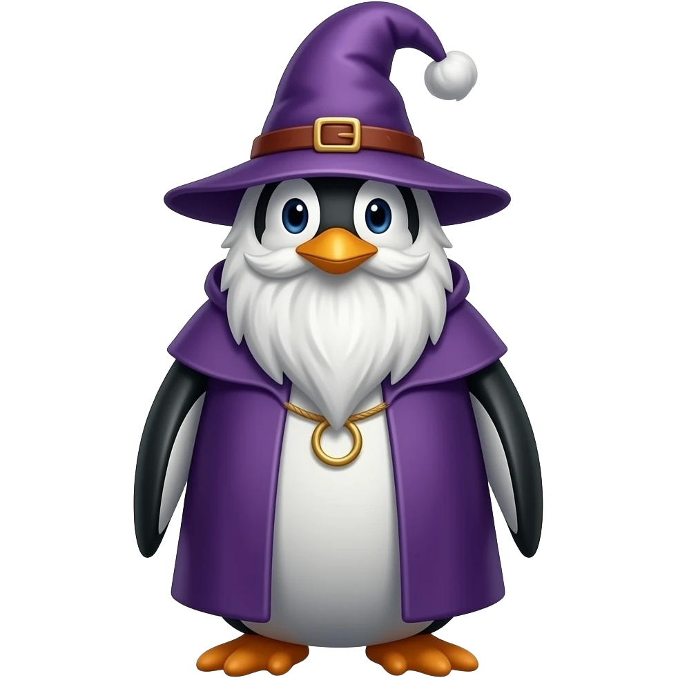 Penguin Wizard emoji