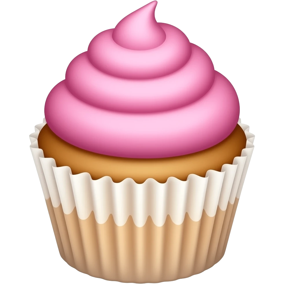 Cupcake with pink icing emoji