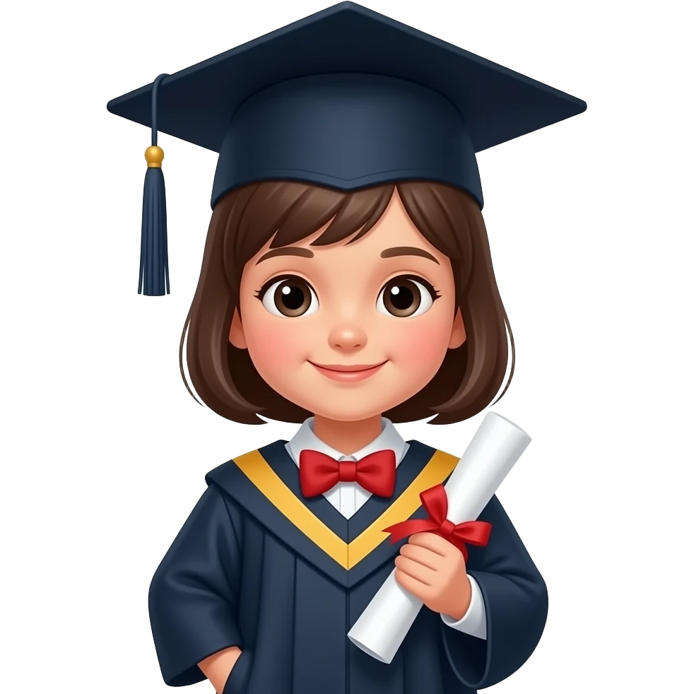little girl graduated emoji