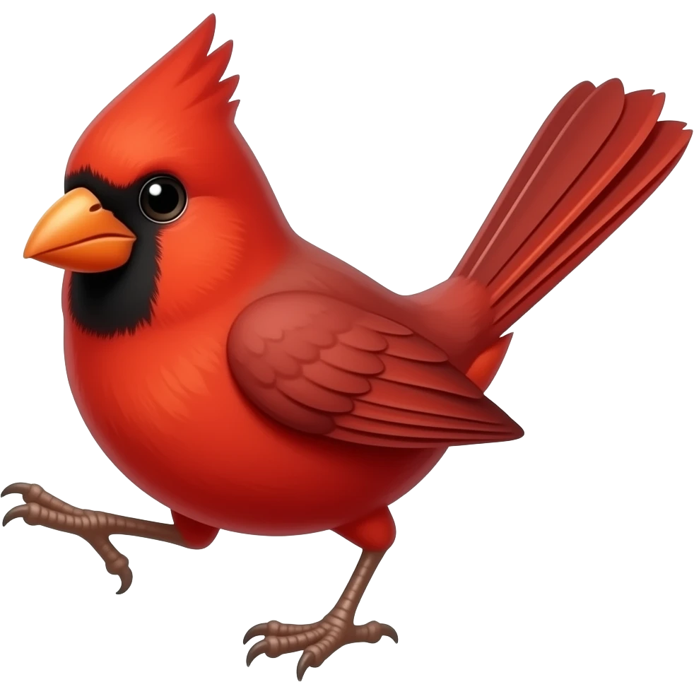 Dancing cardinal emoji