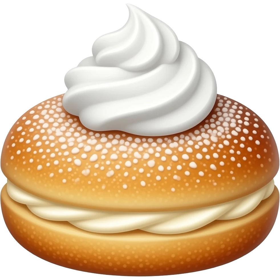 Beignet à la pomme et chantilly emoji