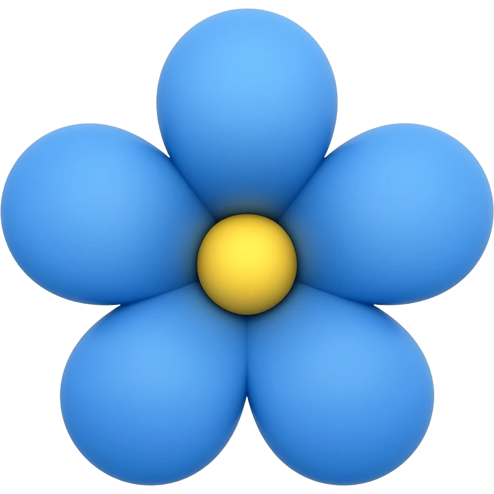 Blue flower emoji