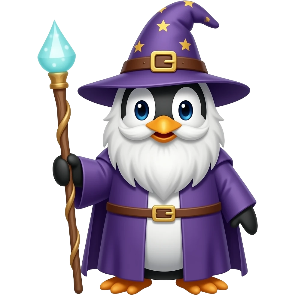 Penguin Wizard emoji
