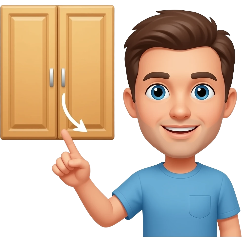 Point to the lid with an arrow! emoji