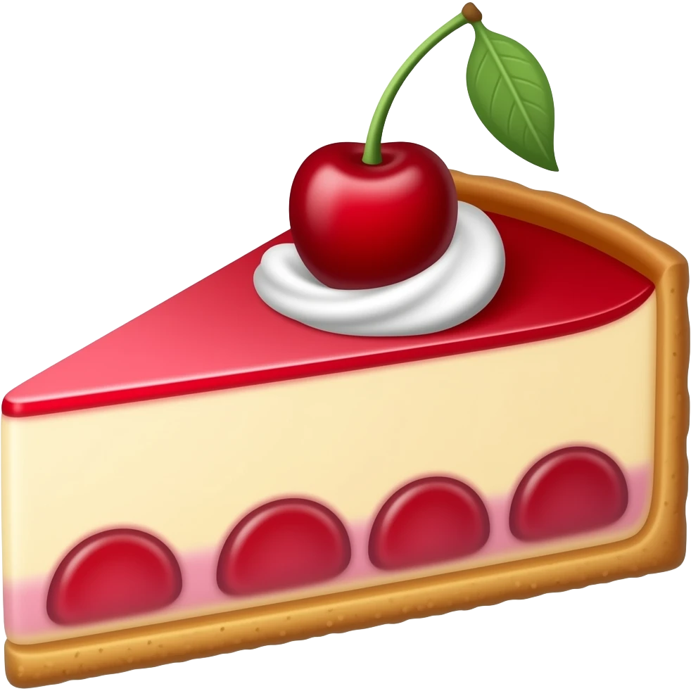Cherry cheesecake emoji